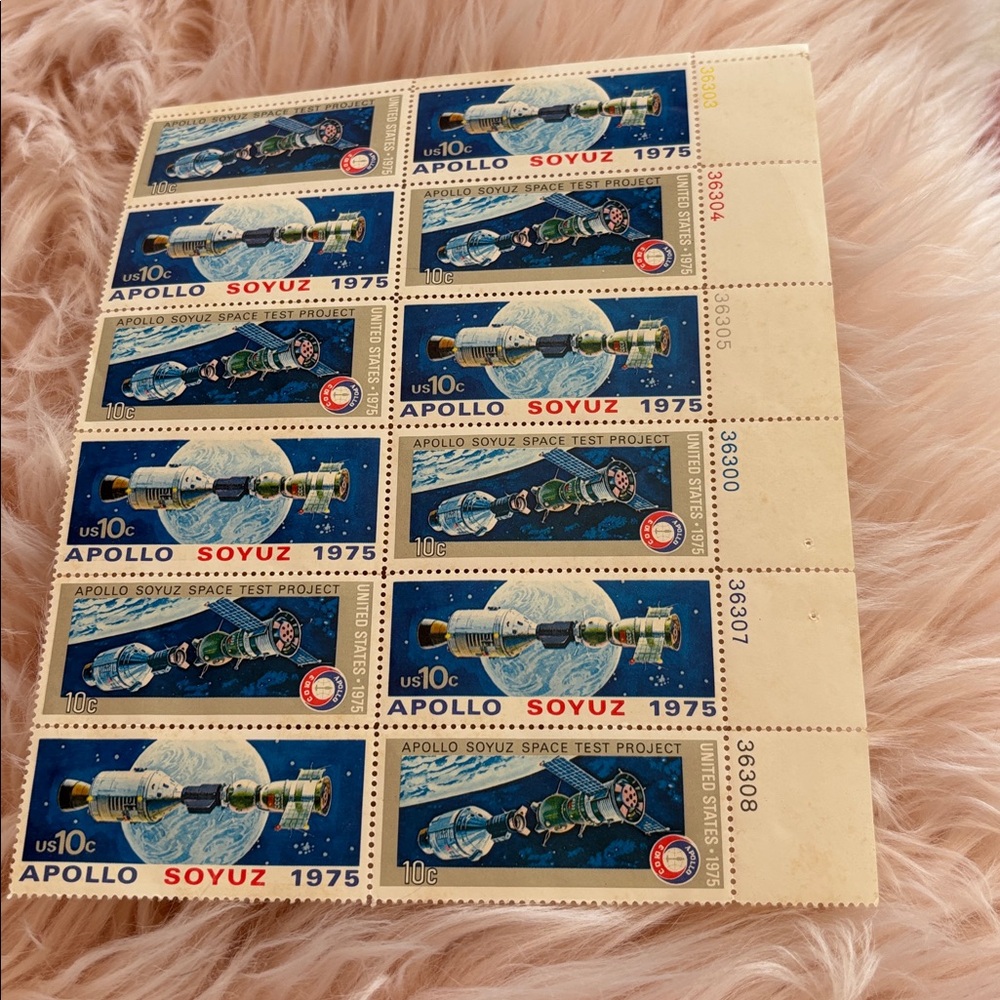 Apollo Soyuz 1975 Stamp Sheet